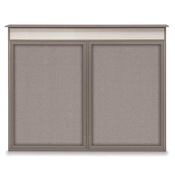 Single Door Enclosed Indoor Letterboard, UNITED VISUAL PRODUCTS, Mfr# UV1124SD4824-WHITE-LICORI